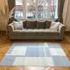 Tapis kilim moderne bleu