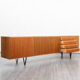Very large enfilade, 60s, teak, restored, 293cm