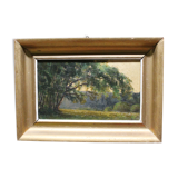 Ancient forest and landscape painting
