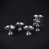 6 stainless steel ice cream bowls on foot stainless steel dessert service