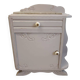 Vintage grey bedside table with marble top from the 1930s.