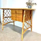 Louis Sognot rattan desk