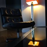 Pair of cofemo-italy armchairs. black leather. 1980.