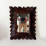 Antique mirror in carved wood