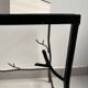 Wrought iron side table "branching"