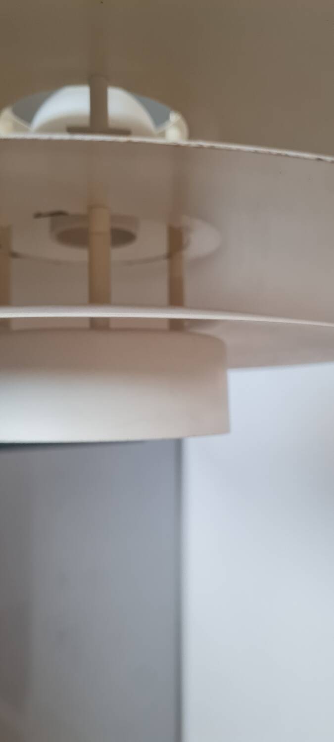 Scandinavian pendant light "Jeka" white 1970