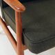 Modern living room chair deep olive green wool by M.Zielinski