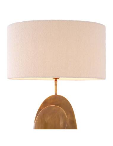 Pair of patinated brass table lamps with black granite base.