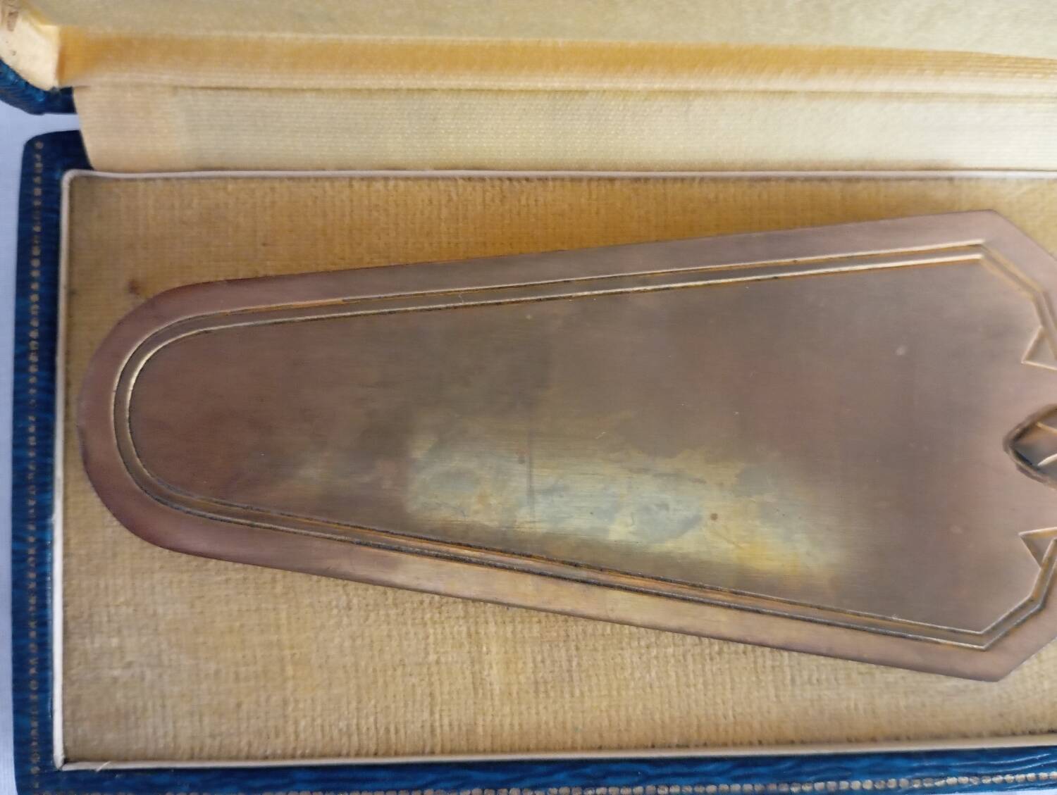 Brass and silver pie server