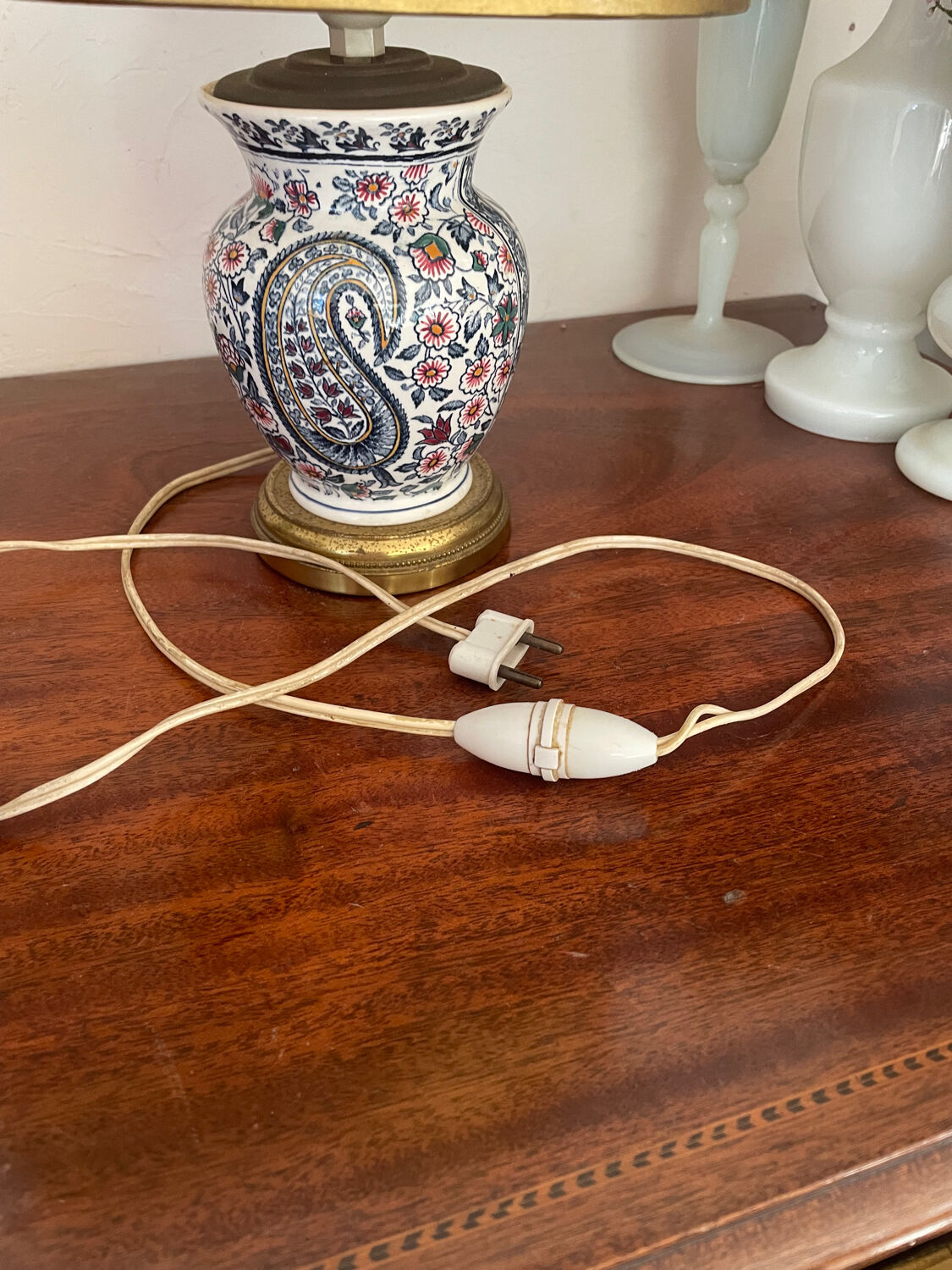 Old earthenware lamp from Gien