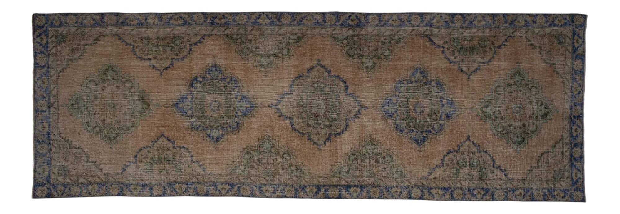 Vintage Turkish hallway rug 129x375 cm