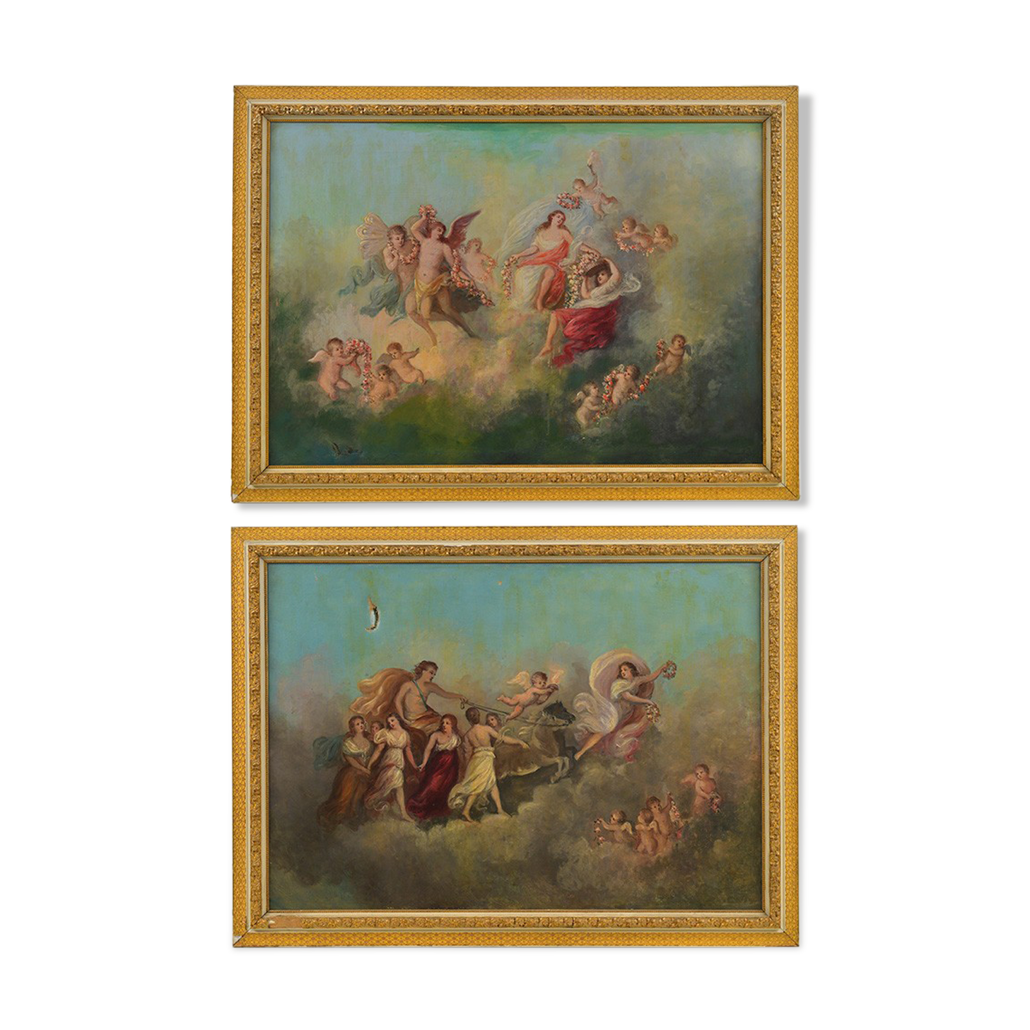 Pair of paintings Venus and Apollo