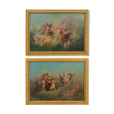 Pair of paintings Venus and Apollo