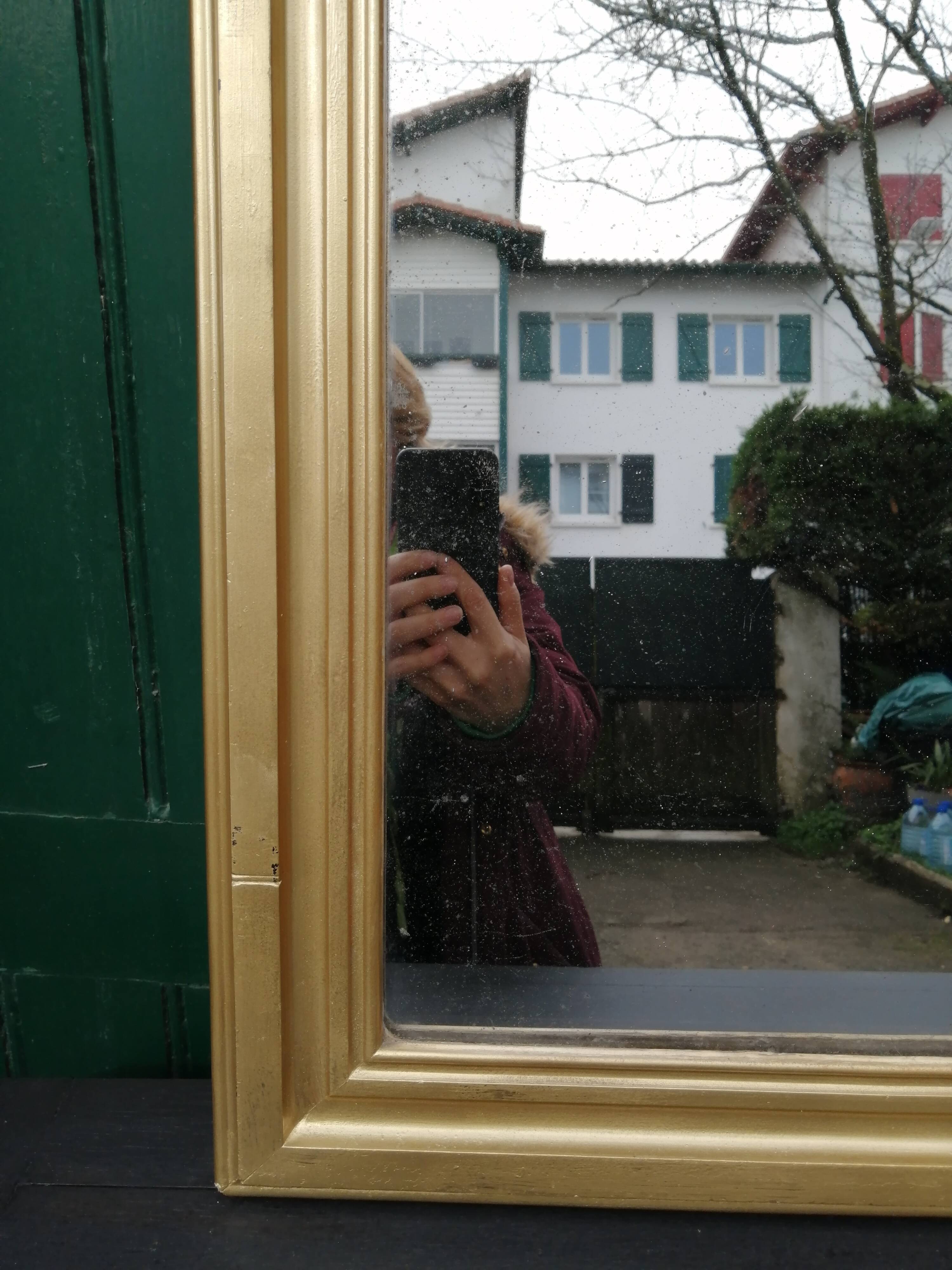 Old mirror Louis Philippe gilded - 76x56cm