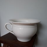 Enamelled earthenware pot with badonviller handle 30s