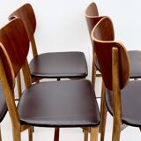 Danish Dining Chairs Set of 6 by Niels and Eva Koppel Slagelse Mobelfabric