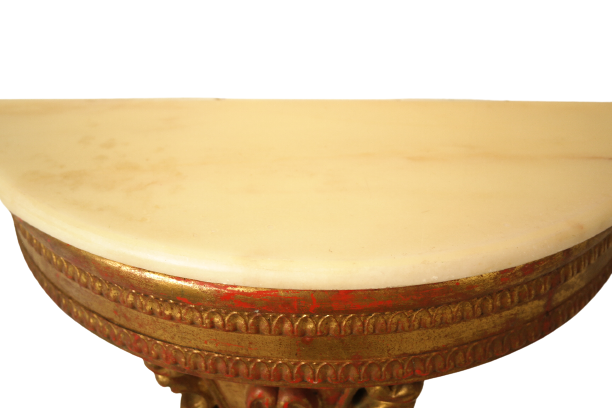 Antique style wall console Italy gilded wood