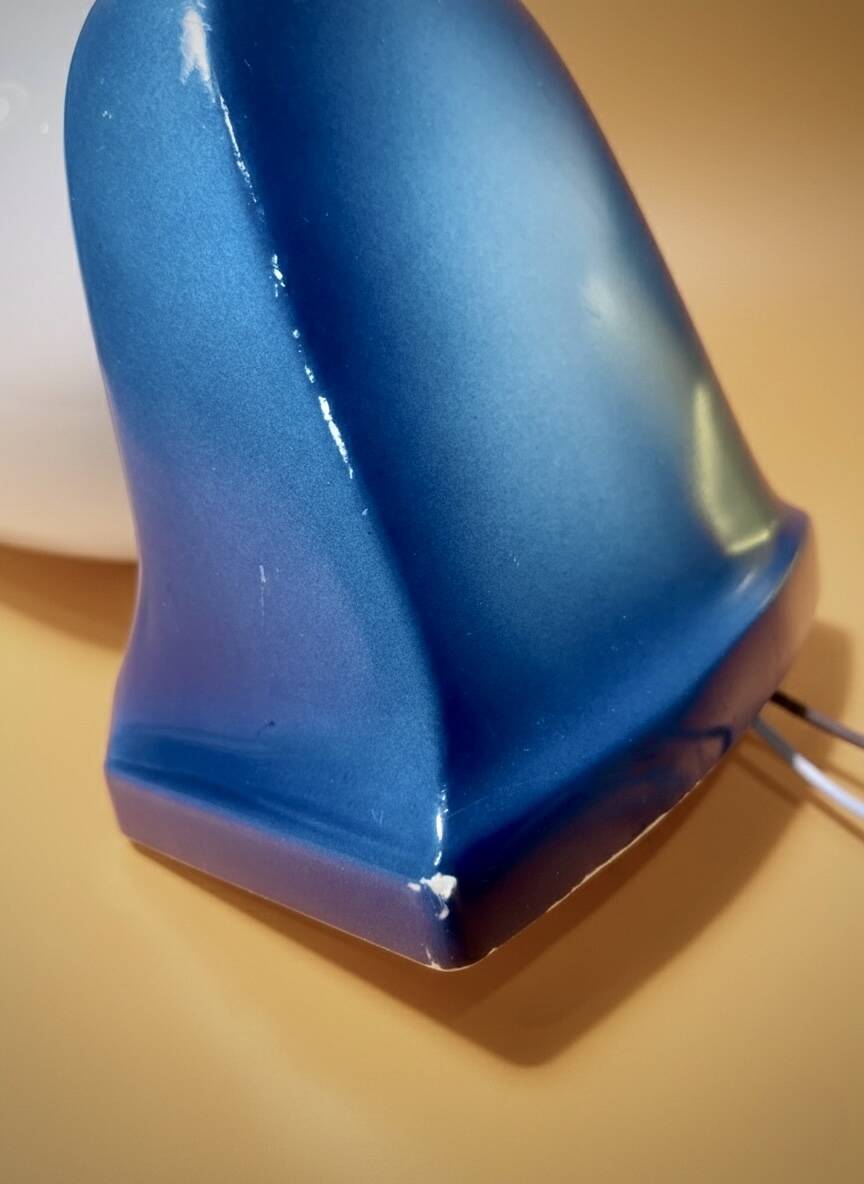 Vintage blue Tovi wall light Mid Century Modern/Space Age opaline scandi