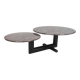 Sculptural coffee table in granite and wood, Italy 1980s.