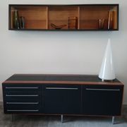 Rare row of wood and leatherette of the 60s 70s