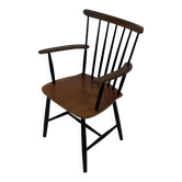 Vintage Danish spindle chair from the 1960s, Tapiovaara style armrests