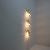 Set of three white adjustable design wall lamp, 1980's.