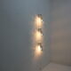 Set of three white adjustable design wall lamp, 1980's.