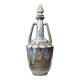 Vintage stoneware bottle with flamed glaze, France 1950-1970.