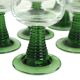 Set of 10 Vintage Roemer Wine Glasses Green Ribbed Foot