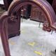 neogothic poly-lobed mirror in carved and gilded wood – 20th century