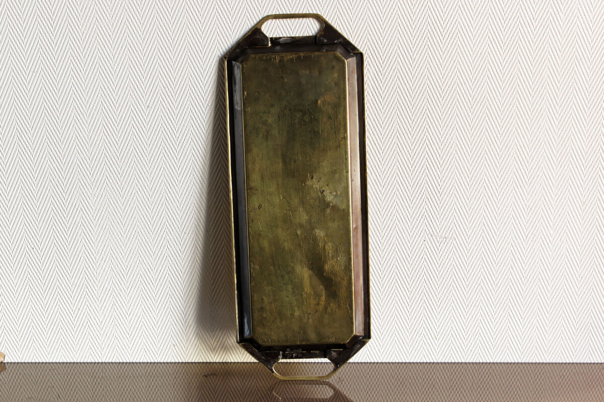 Art deco brass tray