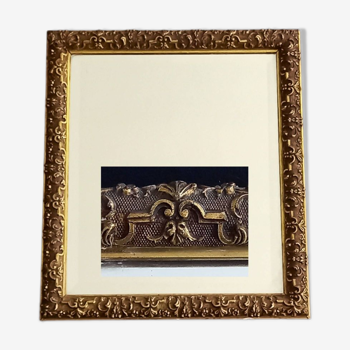 Golden Wood Type Mirror With Berain Decoration