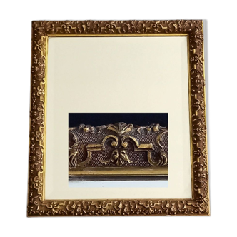 Golden Wood Type Mirror With Berain Decoration