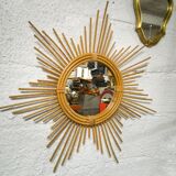Rattan sun mirror