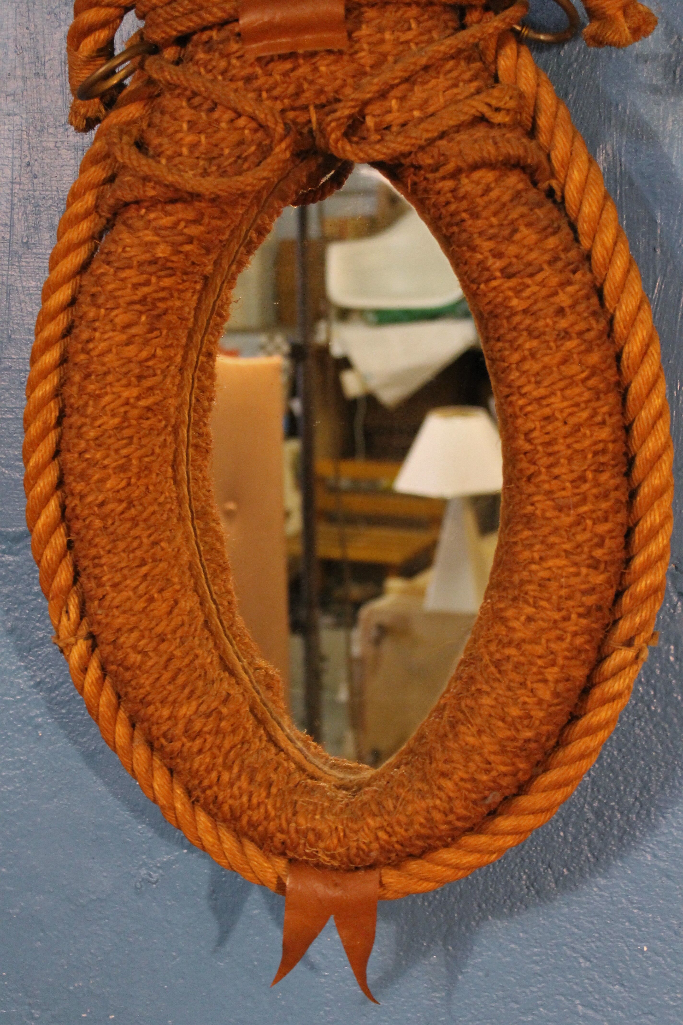 Mirror rope "Licol" 1950s 65x37cm