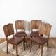Ensemble de 4 chaises Art déco en bois sculpté