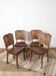 Ensemble de 4 chaises Art déco en bois sculpté