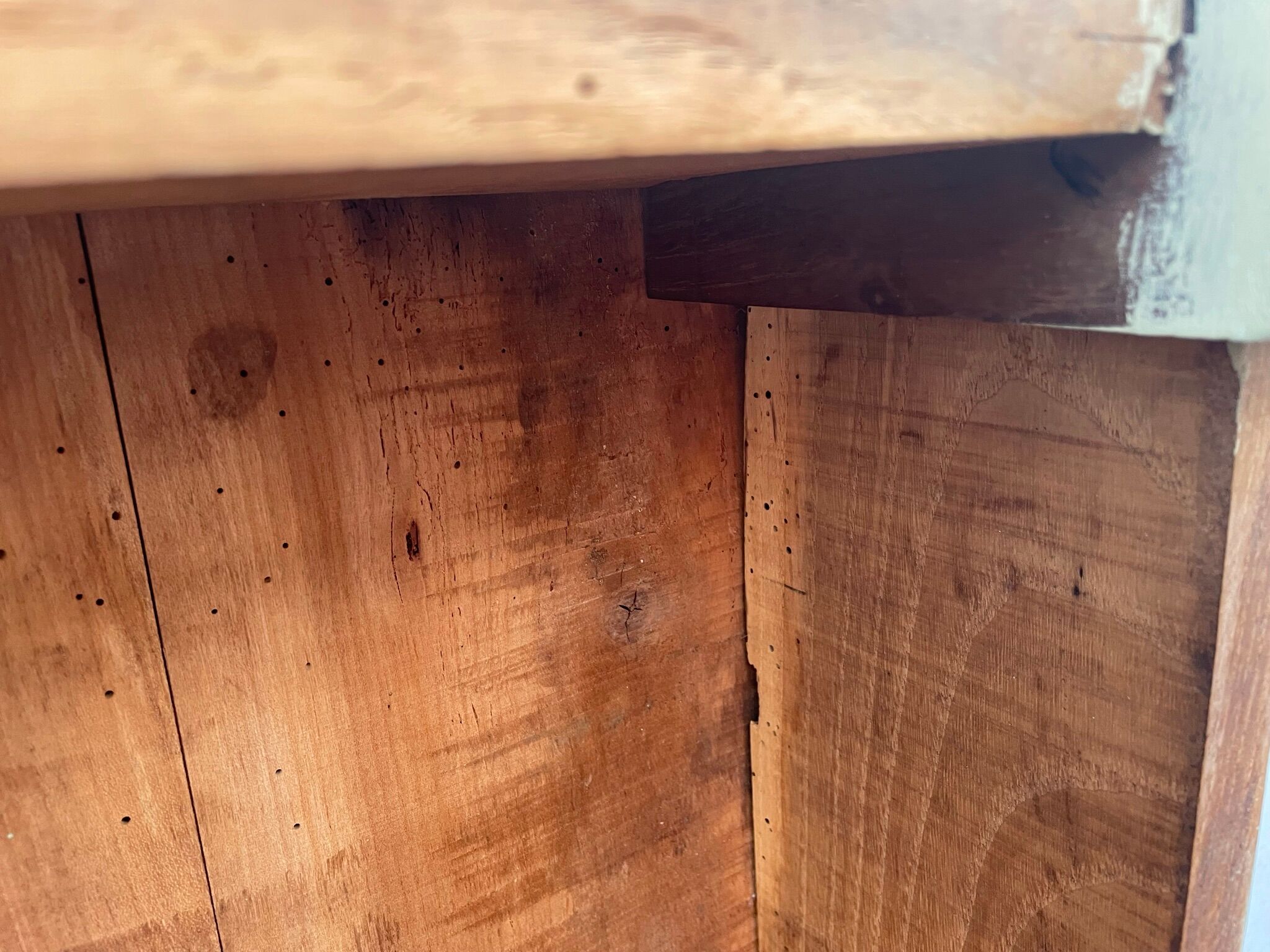 Painted wooden farmhouse table L120