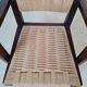 4 French mahogany and rope chairs 1950s