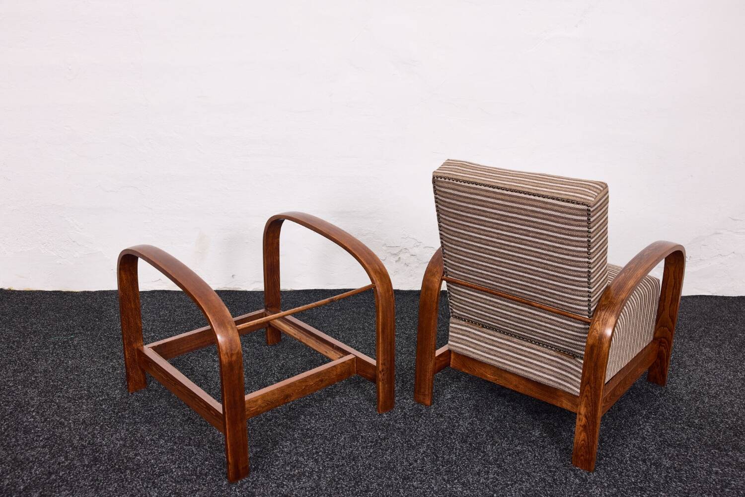 Fauteuils Art Déco hongrois, modèle 445, Szék és Faárugyár, Hongrie 1930