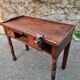 French antique watchmaker's bench – Table with drawers, vice, and original sliding leather surface – circa 1900
