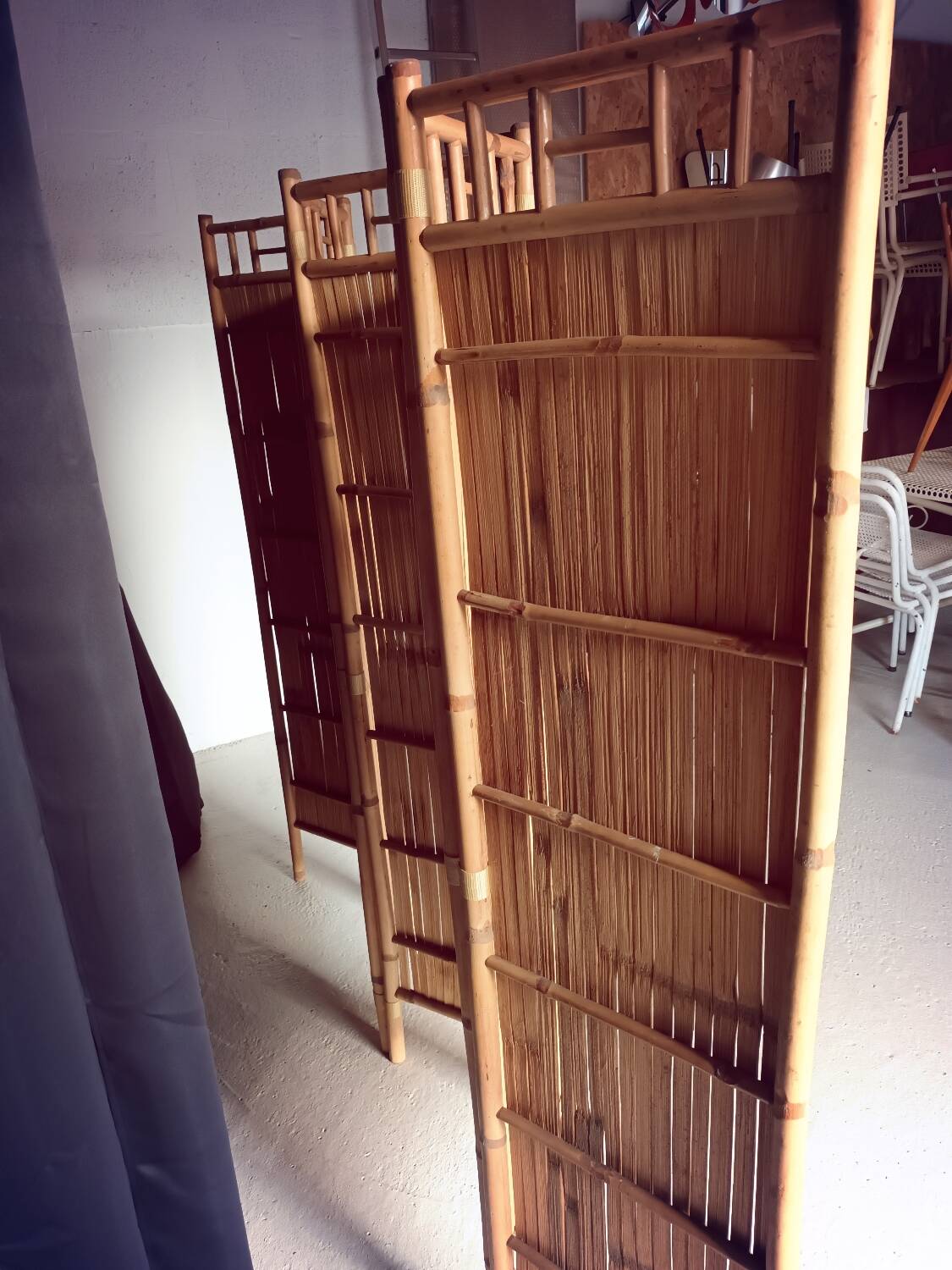 Vintage bamboo screen