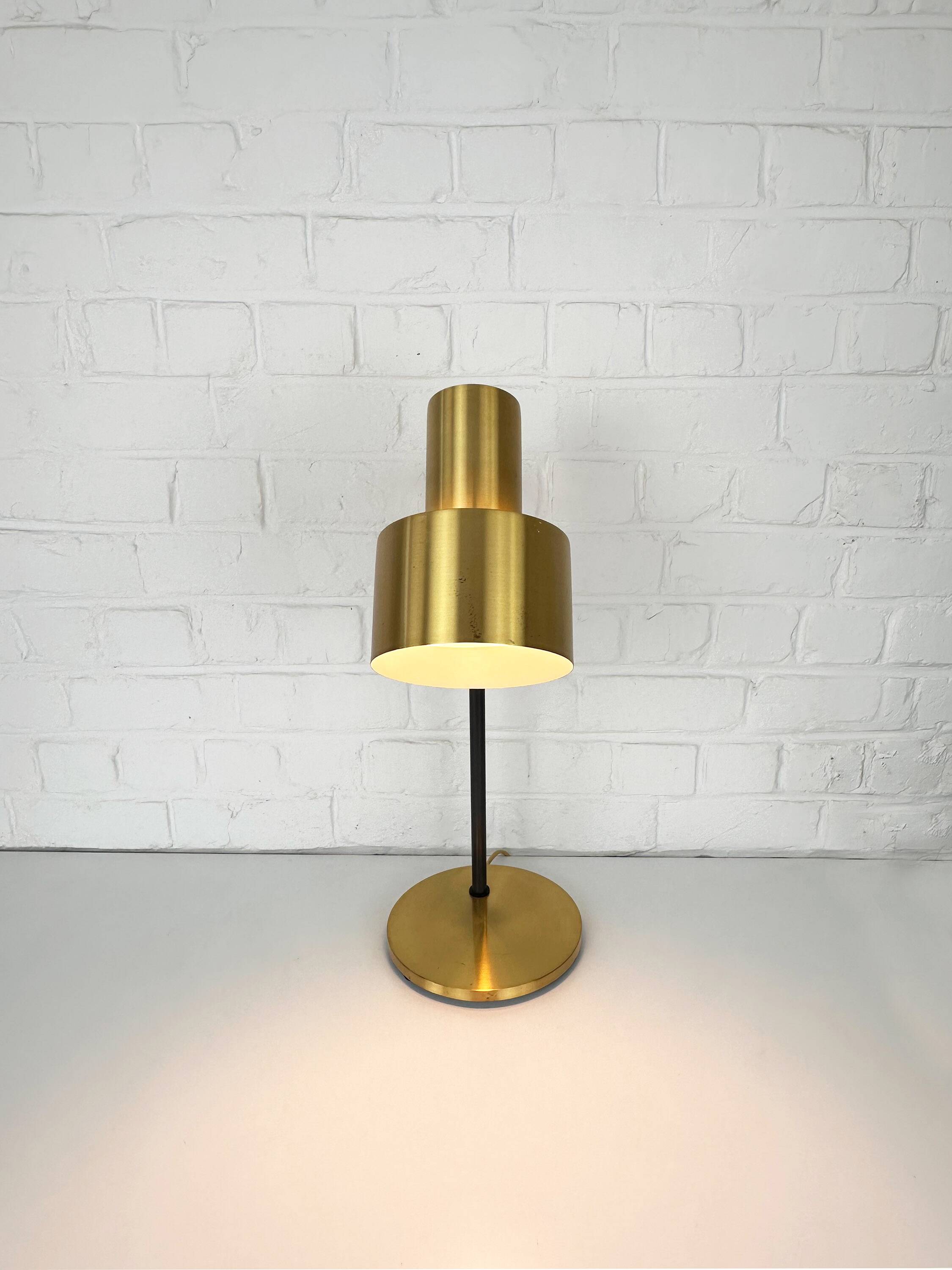 Desk lamp "Lento" Jo Hammerborg, Fog & Mørup, Brass, Denmark, 1960