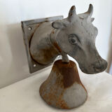 Object decoration bull's head cast iron bell