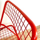 Vintage ikea red metal folding chair