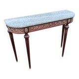 Console ancienne style louis xvi avec plateau marbre