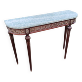 Console ancienne style louis xvi avec plateau marbre