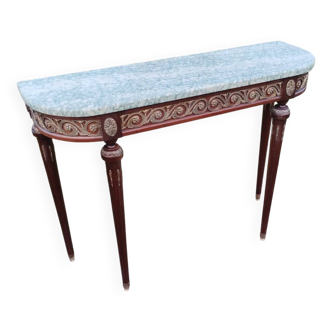 Console ancienne style louis xvi avec plateau marbre