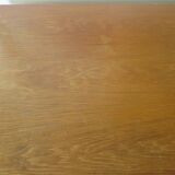 Vintage modernist desk - 5 drawers - shelf - 1950s - closure mechanism