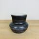 Blue ceramic vase from the 1950s in Accolay style.